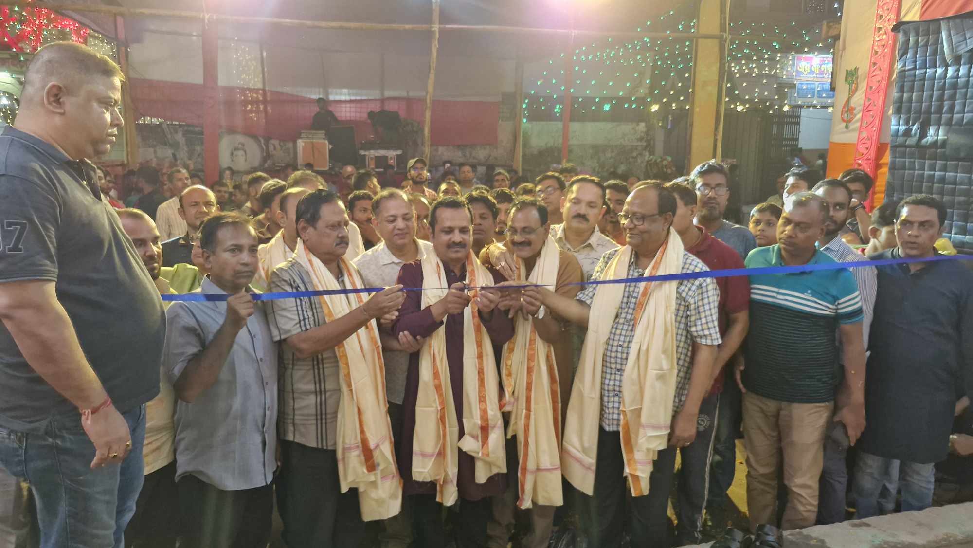 BNP leader Benazir Ahmed Tito visited Sri Sri Kalibari Durga Pujamandap