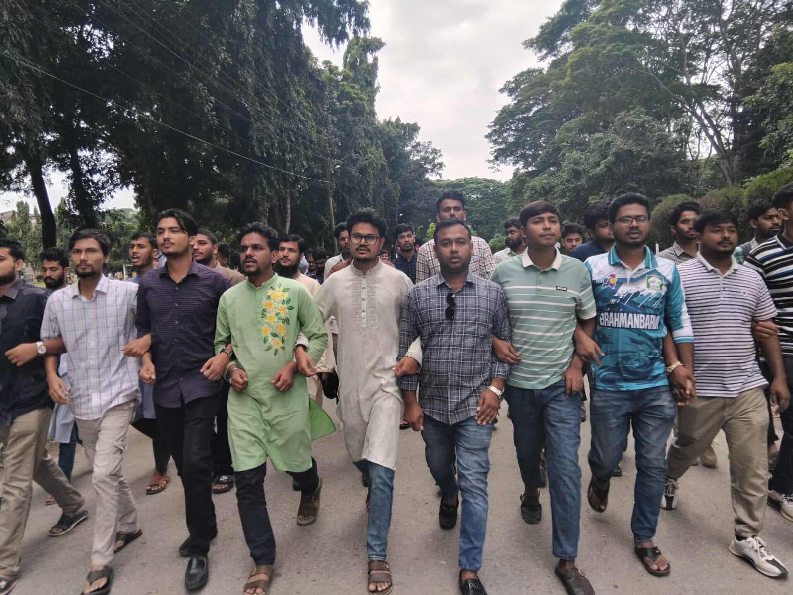 Protest march against the rise of anti-July forces at EB