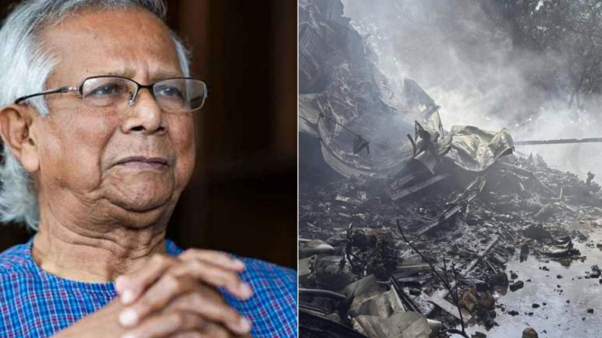 বিমান বিধ্বস্তে হতাহতের ঘটনায় প্রধান উপদেষ্টার গভীর শোকবার্তা