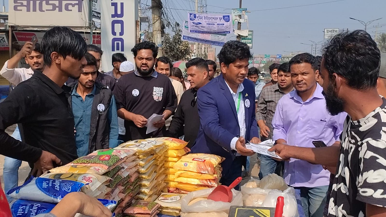 Chhatra Dal campaign for rice sheaf in Dhaka-19 constituency in Savar