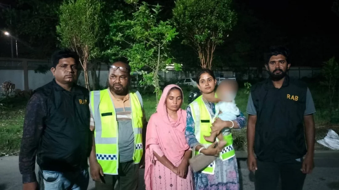 সুদের টাকার বিরোধে ৬ মাসের শিশু অপহরণ, ৪৮ ঘণ্টা পর র‍্যাব-পুলিশের অভিযানে উদ্ধার