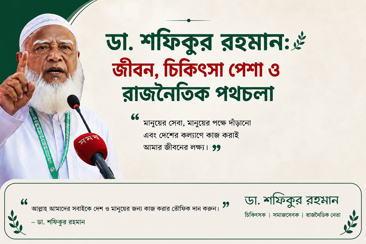 Dr. Shafiqur Rahman: Life, Medical Profession, and Political Journey