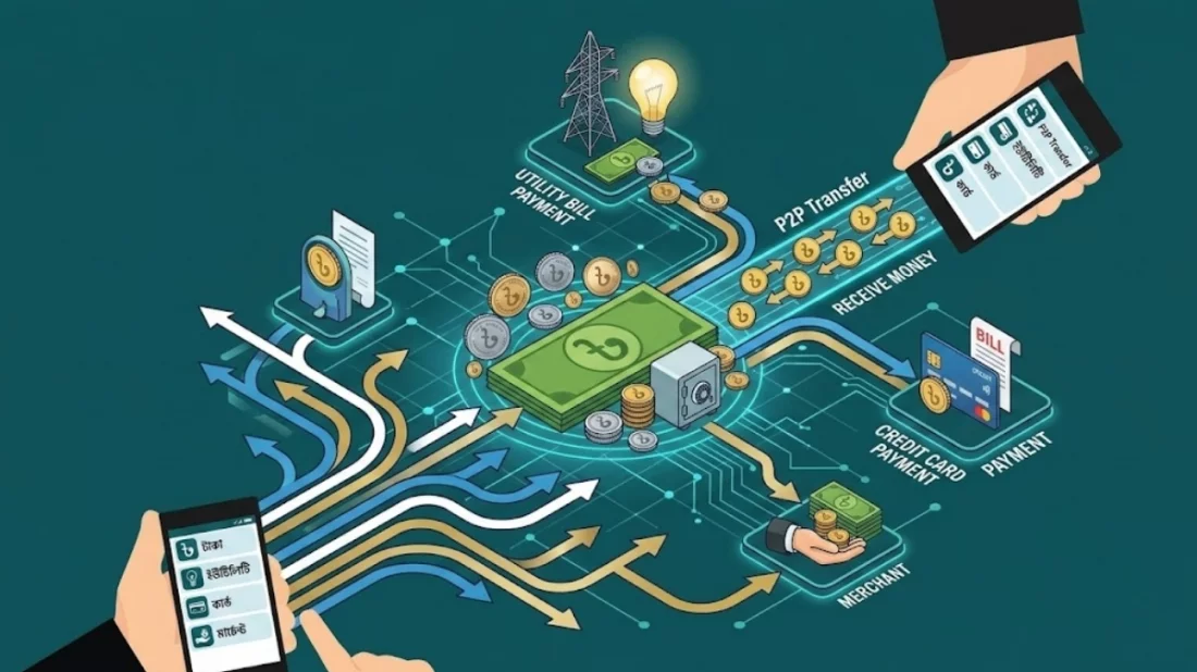 Interest-free loans of up to 5,000 taka will be available through mobile banking