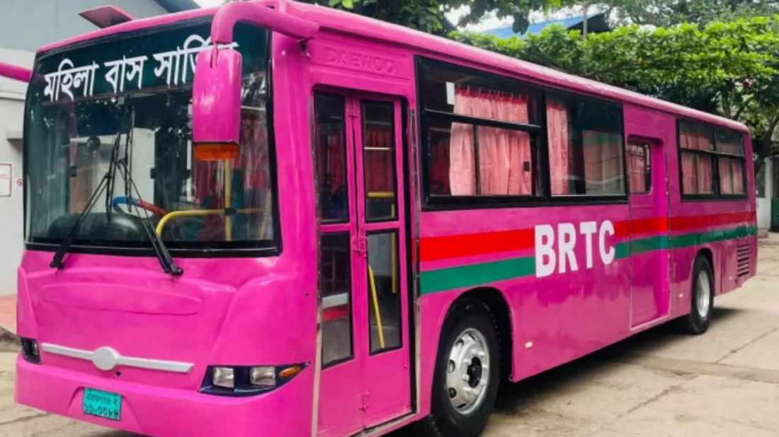 Pink bus service for women launched, will operate in Dhaka-Chittagong-Bogra